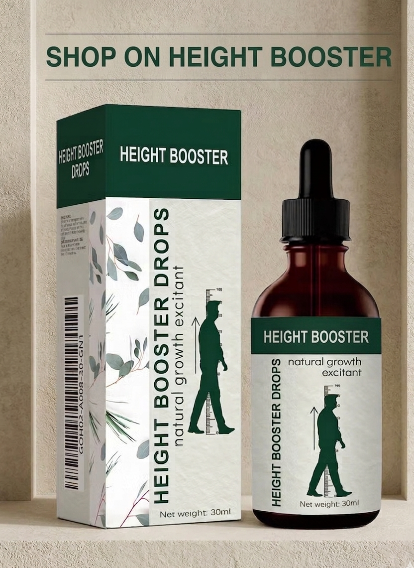 قطرات تعزيز الطول الطبيعية لدعم نمو العظام بطريقة طبيعية Height Booster Drops